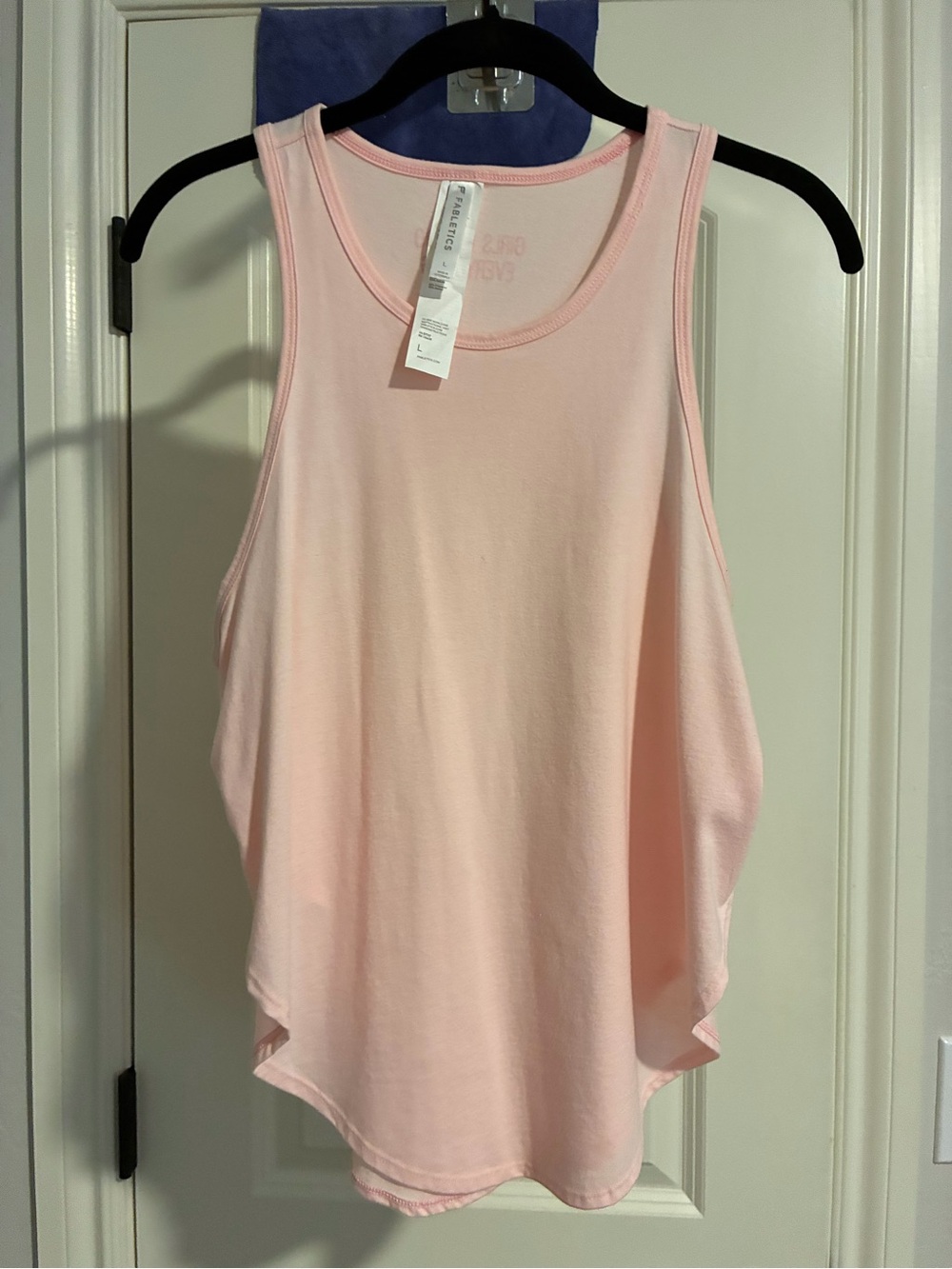 Fabletics Light Pink Scoop Neck Performance Tank
